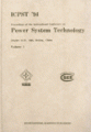 (image for) ICPST '94-Proceedings of the International Conference on Power System Technology (October 18-21,1994,Beijing,China)Volume 1