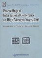 (image for) Proceedings of International Conference on High Nitrogen Steels 2006